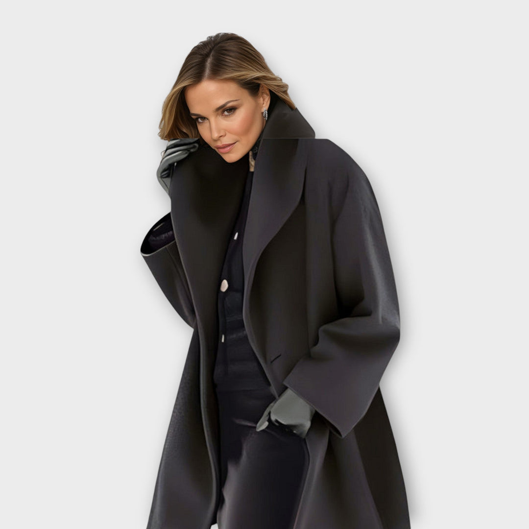 Elegante cappotto di lana per l'autunno e l'inverno