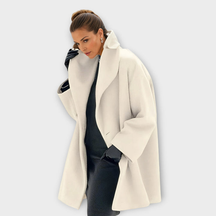 Elegante cappotto di lana per l'autunno e l'inverno