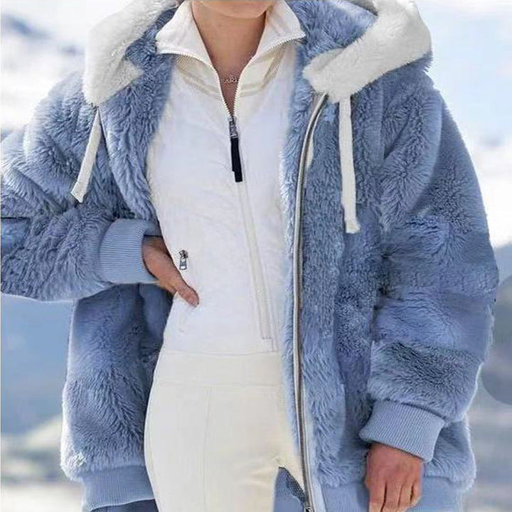 🔥SVENDITA ECCEZIONALE SCONTO DEL 49%✨Giacca in pile con cappuccio e fodera in lana