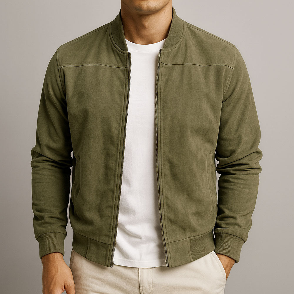 Elegante giacca in camoscio