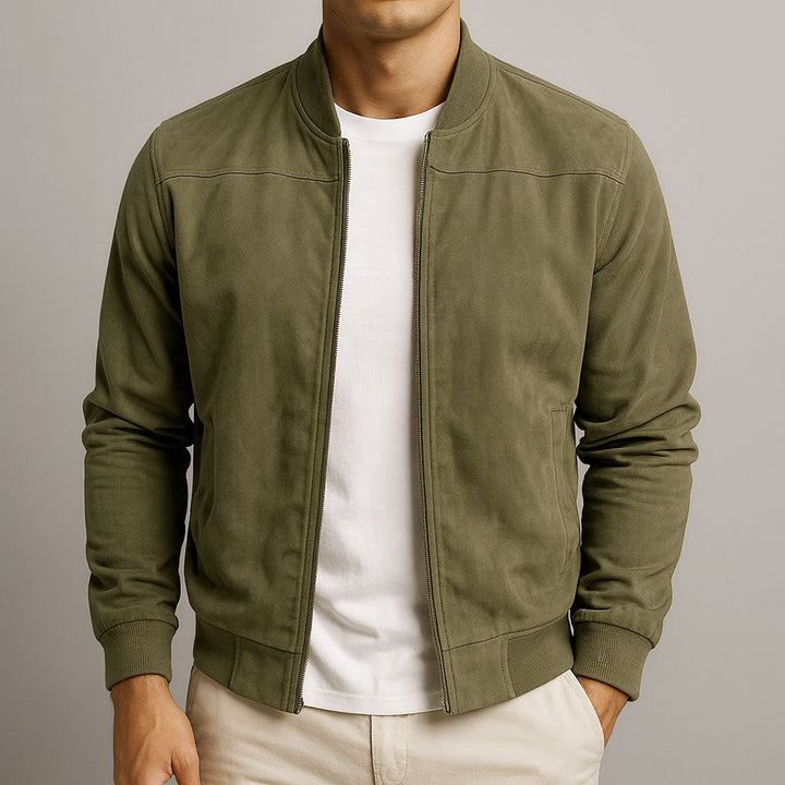 Elegante giacca in camoscio