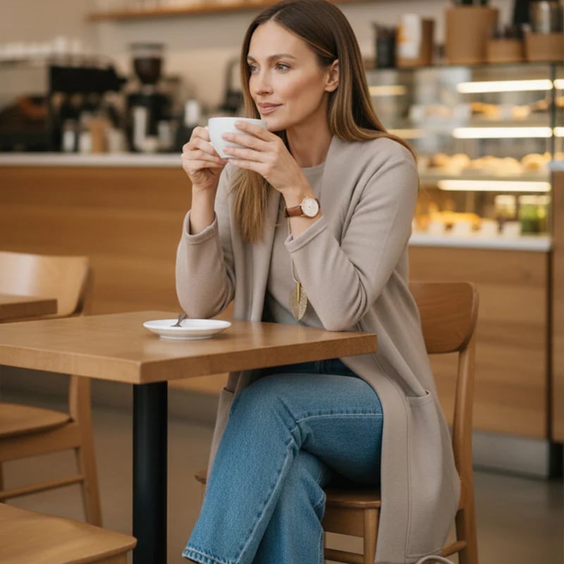 ⏳Offerta a tempo limitato⏰Elegante completo 3 pezzi: cardigan lungo, top e pantaloni💞