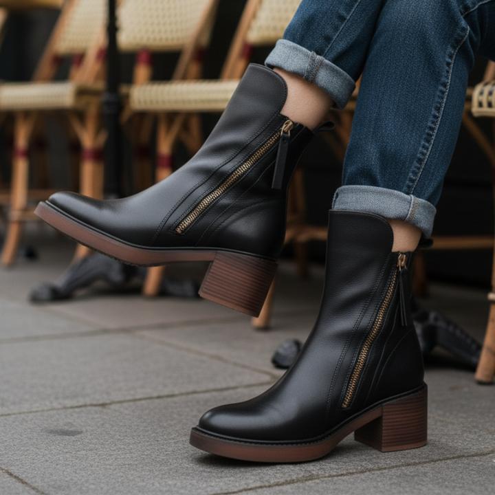 Valorine | Stivaletti in pelle nera