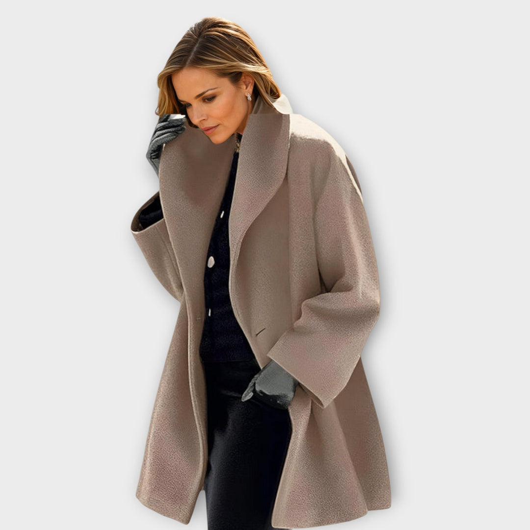 Elegante cappotto di lana per l'autunno e l'inverno