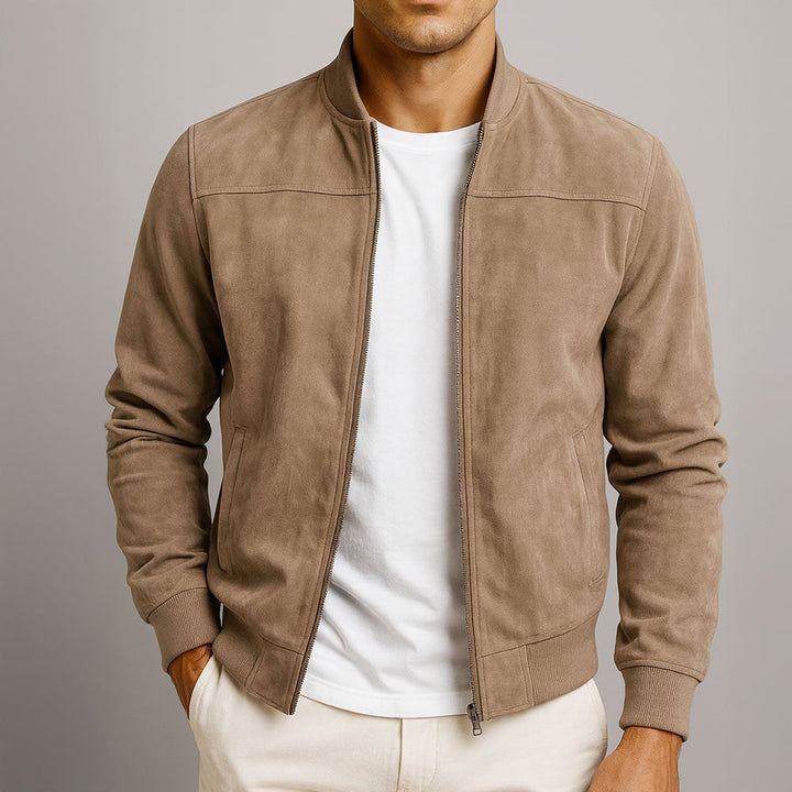 Elegante giacca in camoscio