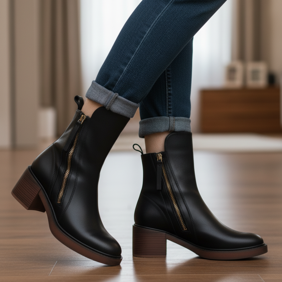 Valorine | Stivaletti in pelle nera