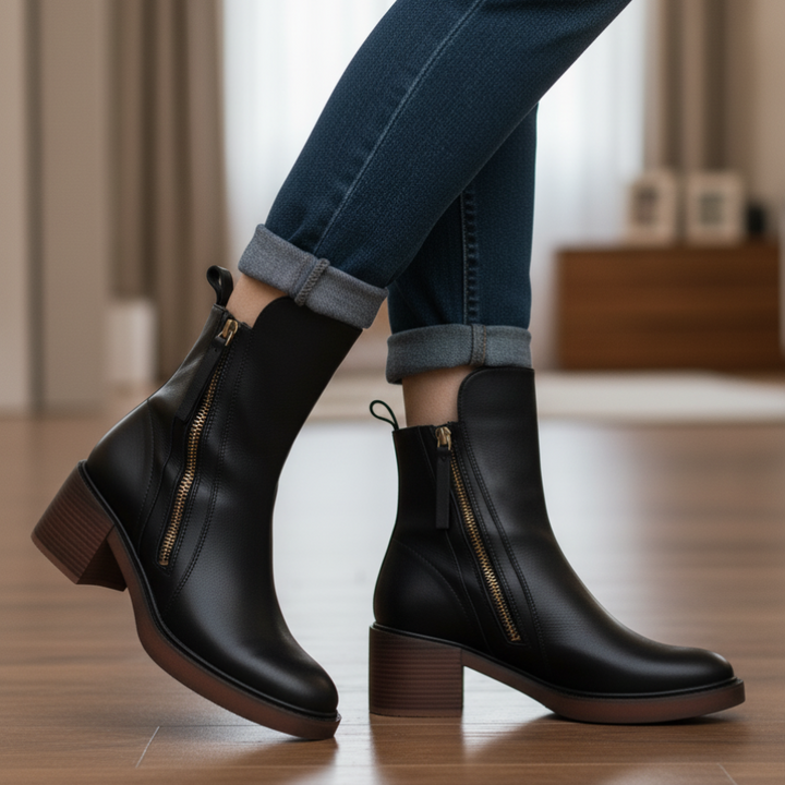Valorine | Stivaletti in pelle nera