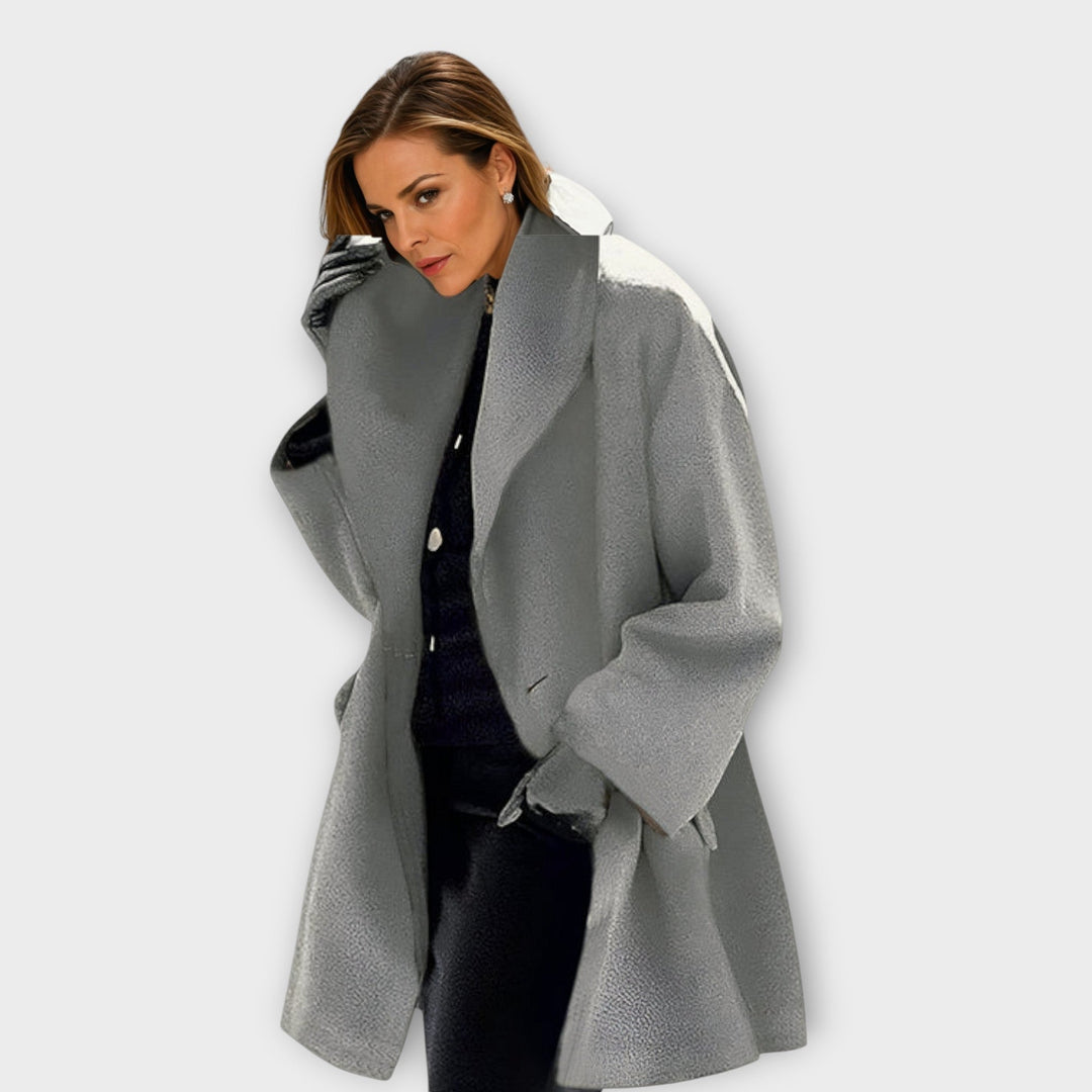 Elegante cappotto di lana per l'autunno e l'inverno
