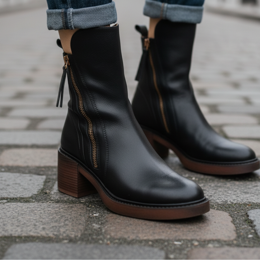 Valorine | Stivaletti in pelle nera