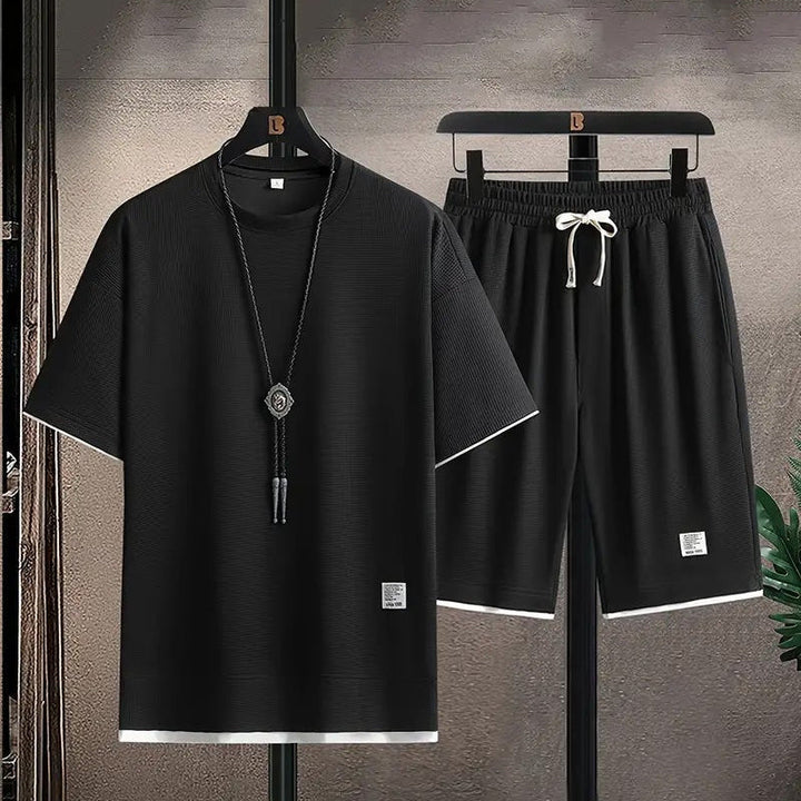 Vivo Stile | Completo Uomo T-Shirt e Bermuda in Waffle