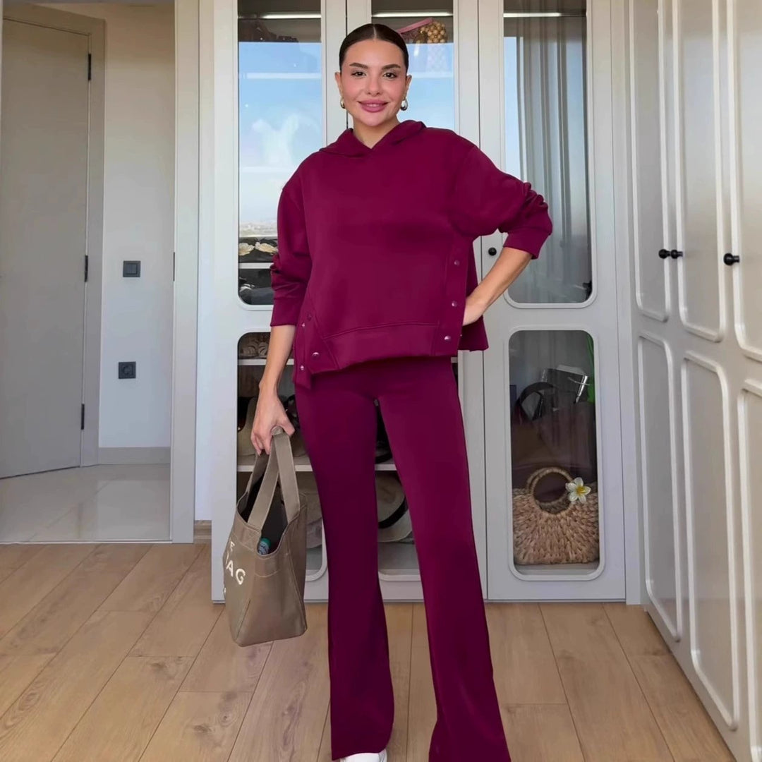 ⏳Offerta a tempo limitato: sconto del 48%⏰Completo da donna: felpa con cappuccio e pantaloni della tuta👚👖