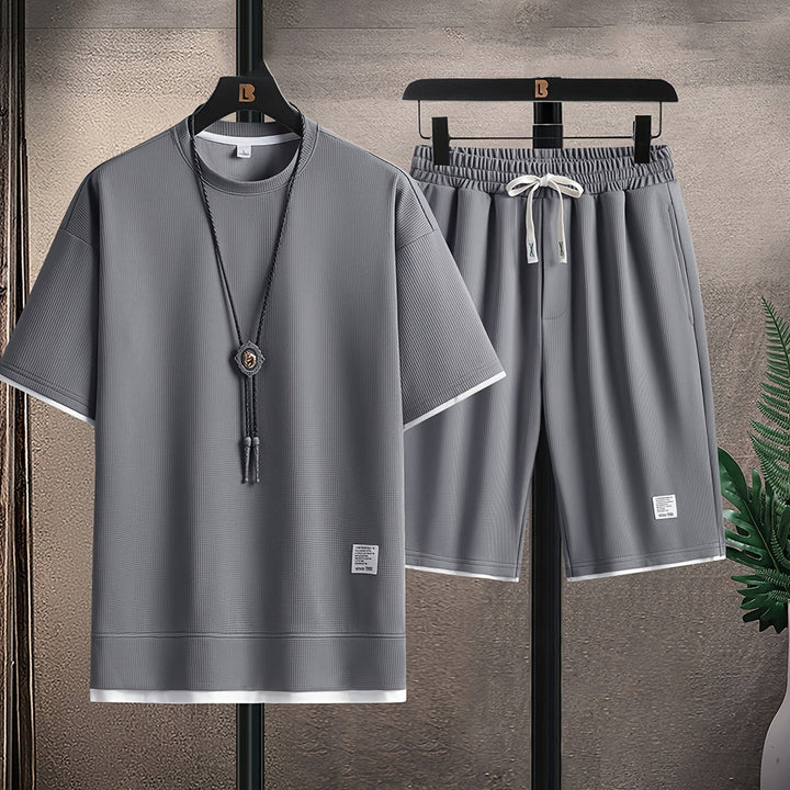 Vivo Stile | Completo Uomo T-Shirt e Bermuda in Waffle