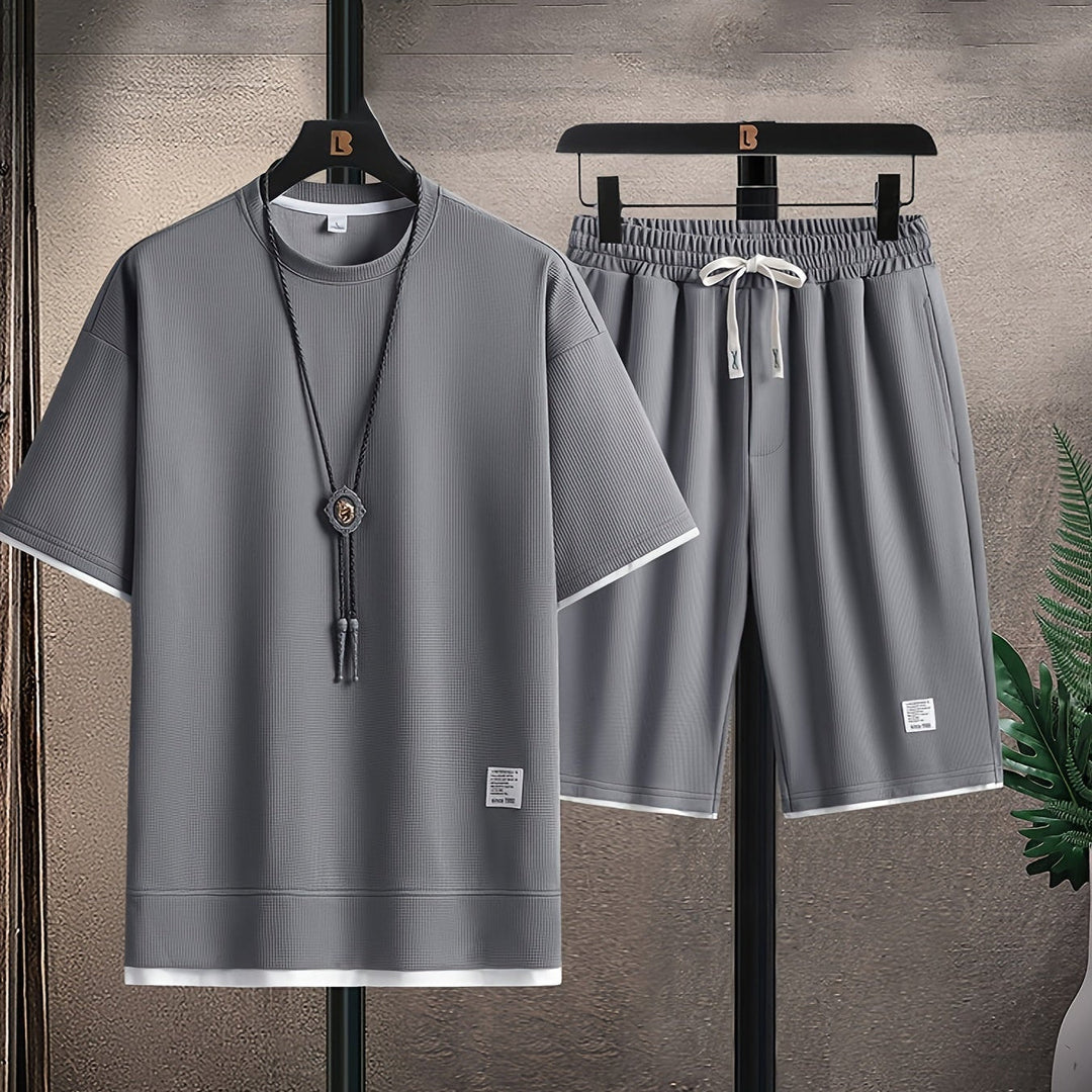 Vivo Stile | Completo Uomo T-Shirt e Bermuda in Waffle