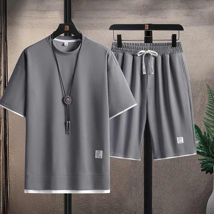 Vivo Stile | Completo Uomo T-Shirt e Bermuda in Waffle