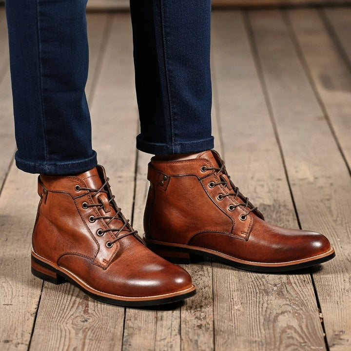 Fanum | Scarpe Retrò da Uomo a Punta Tonda