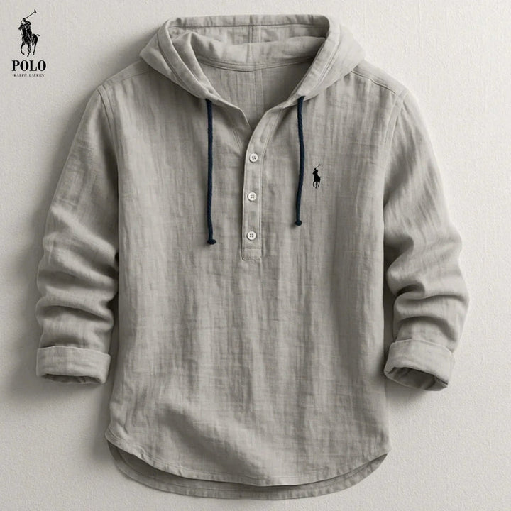 Vivo Stile | Camicia con cappuccio in lino e cotone
