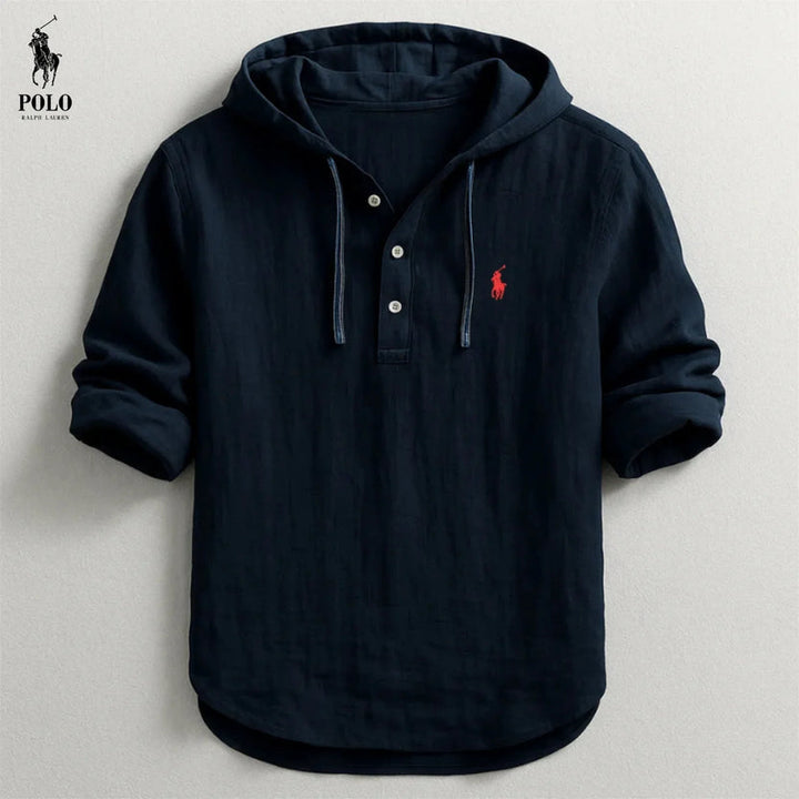 Vivo Stile | Camicia con cappuccio in lino e cotone