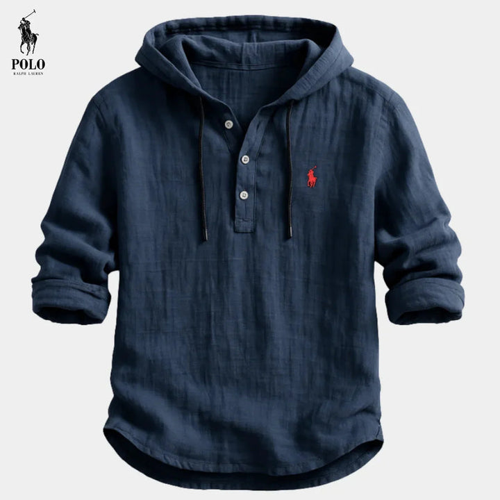 Vivo Stile | Camicia con cappuccio in lino e cotone