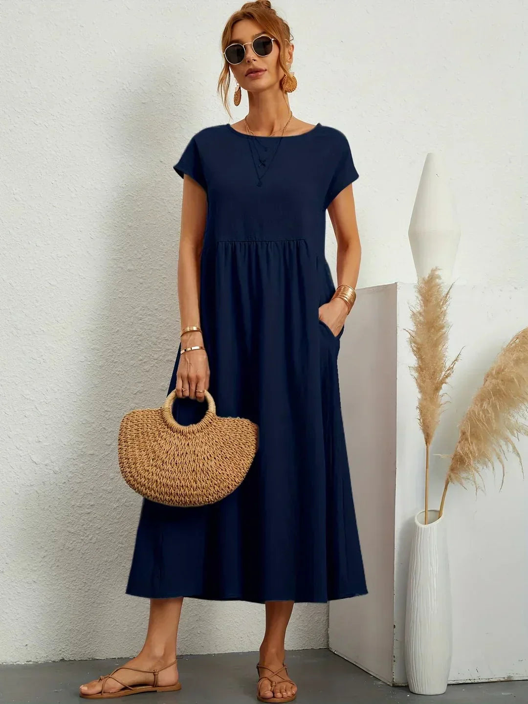 Gabrielle | Abito midi elegante dal design intramontabile