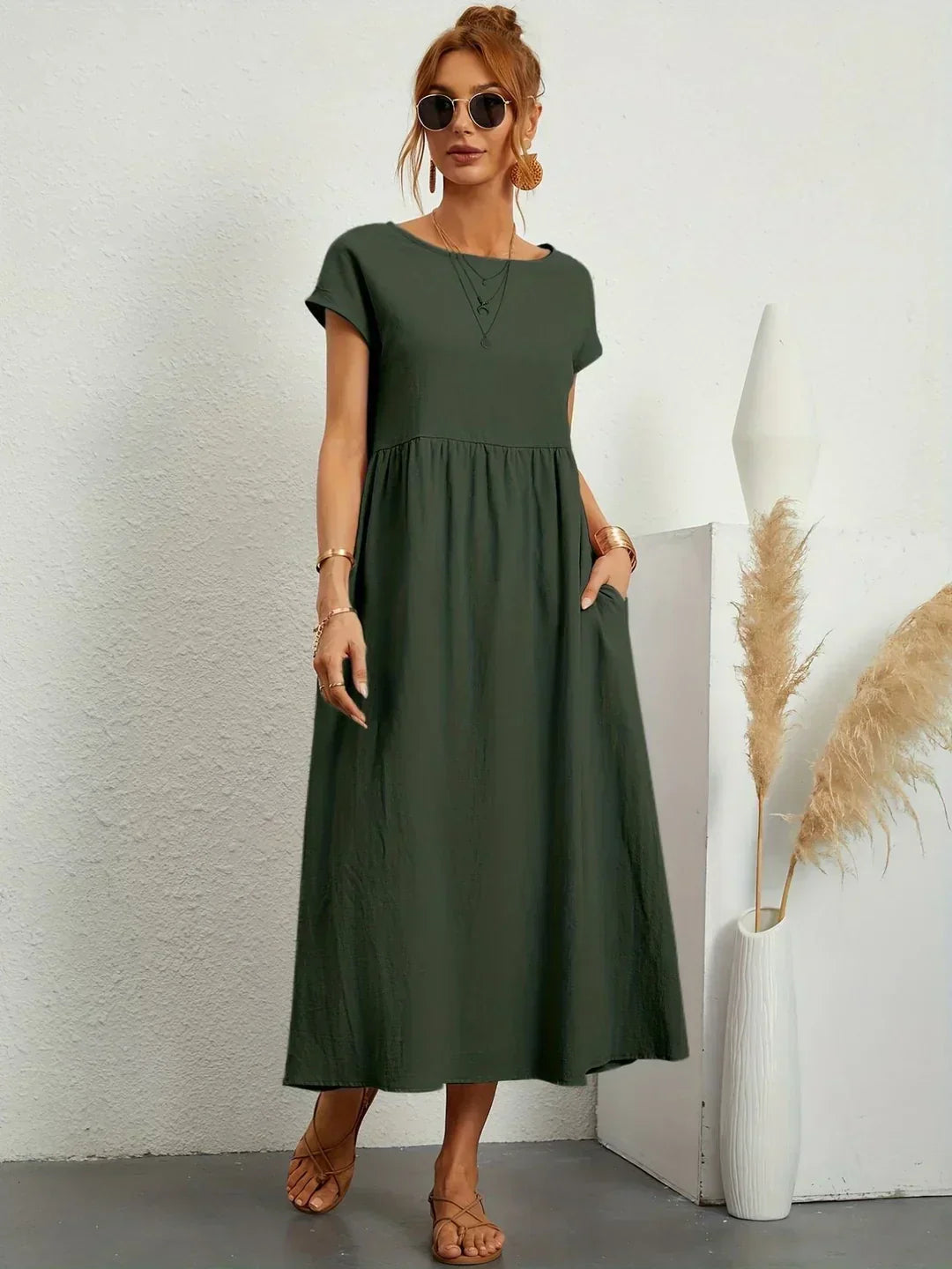 Gabrielle | Abito midi elegante dal design intramontabile