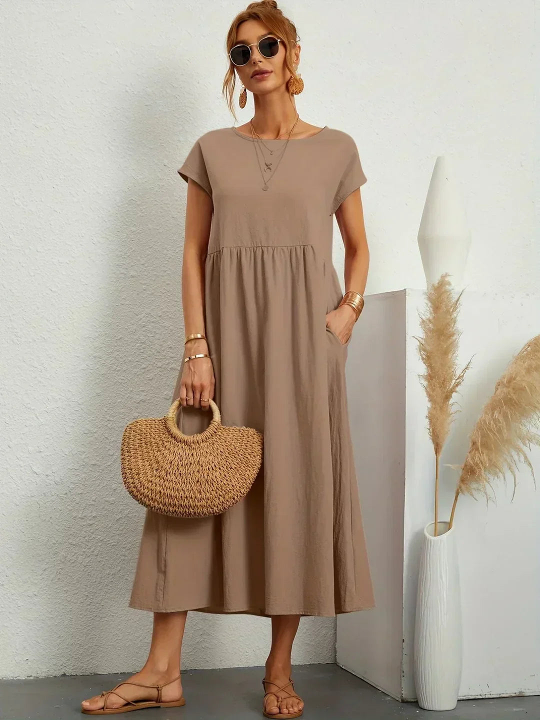 Gabrielle | Abito midi elegante dal design intramontabile