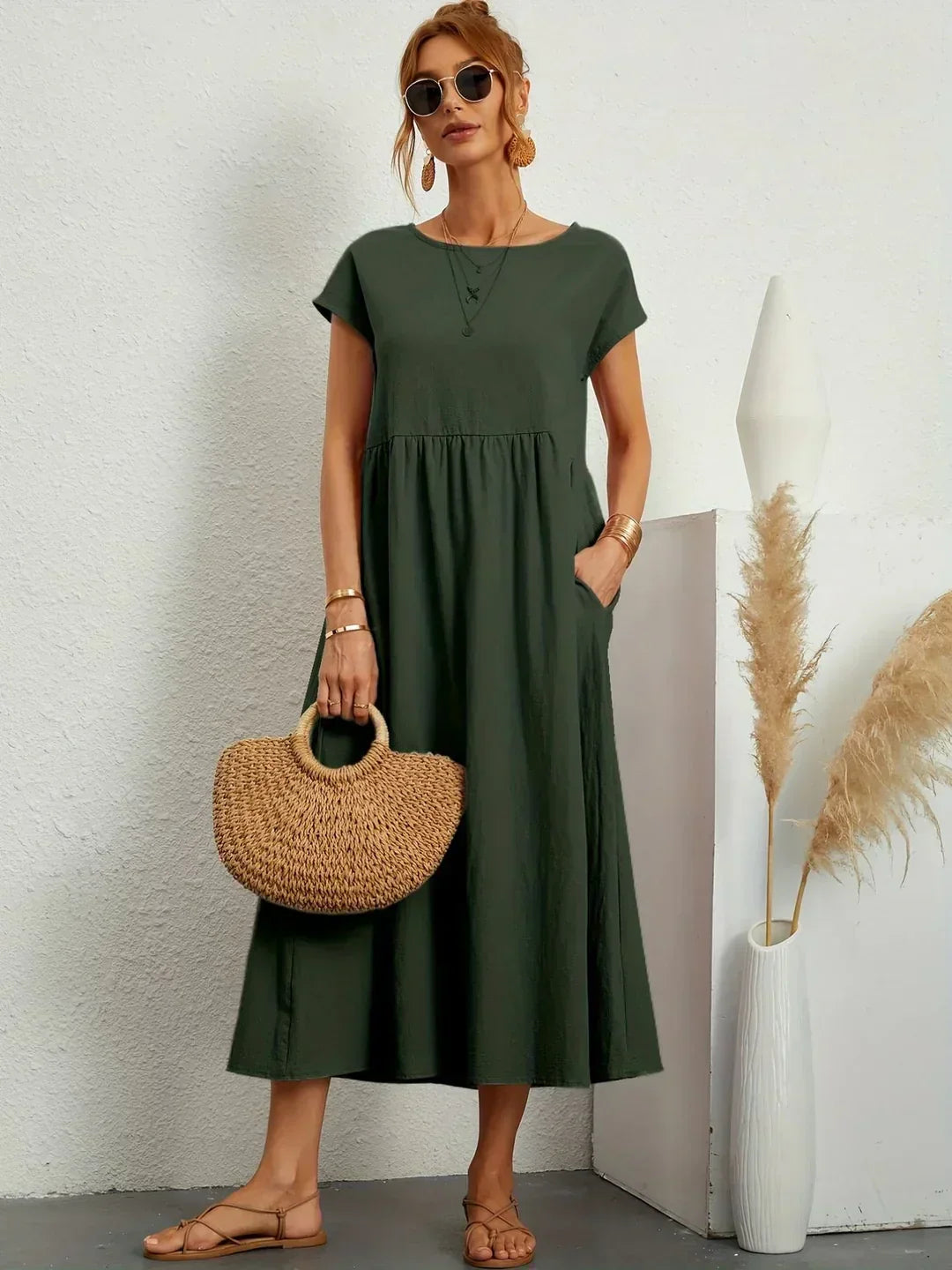 Gabrielle | Abito midi elegante dal design intramontabile