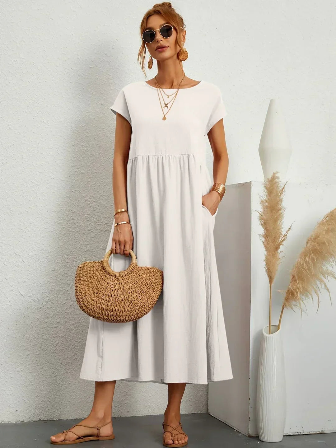 Gabrielle | Abito midi elegante dal design intramontabile