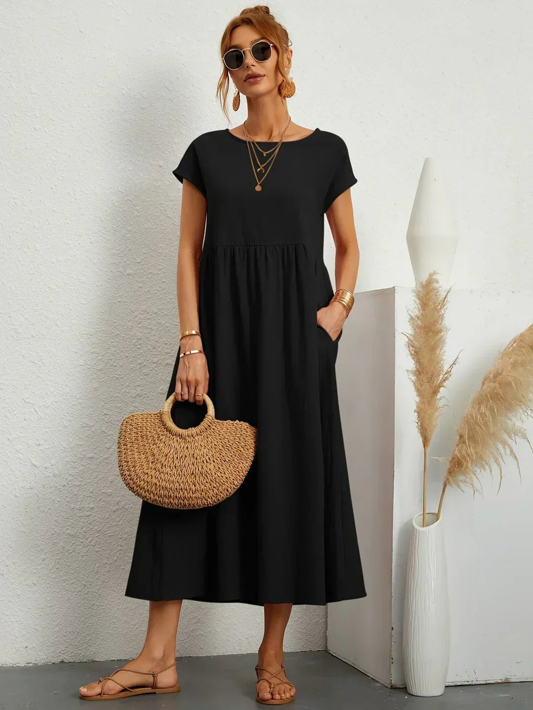 Gabrielle | Abito midi elegante dal design intramontabile