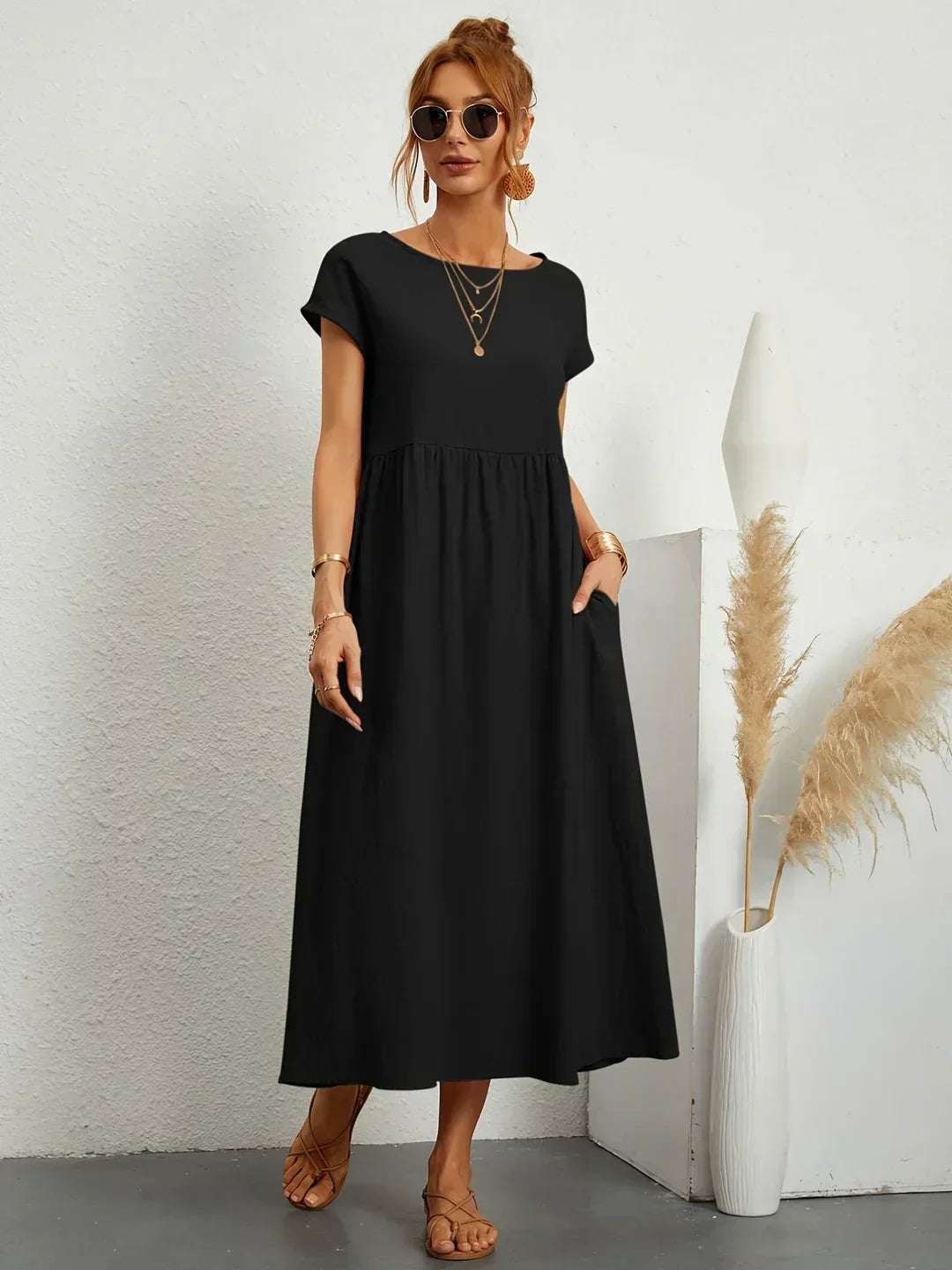 Gabrielle | Abito midi elegante dal design intramontabile