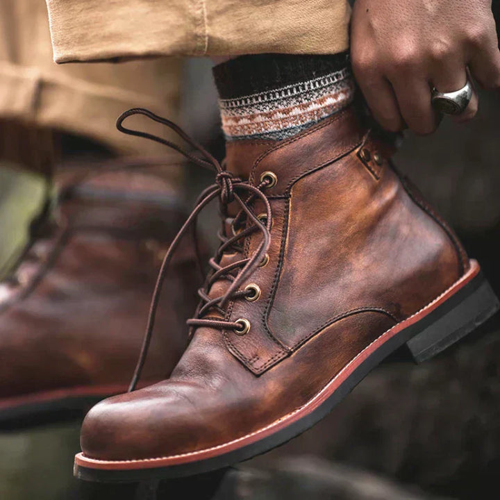 Fanum | Scarpe Retrò da Uomo a Punta Tonda