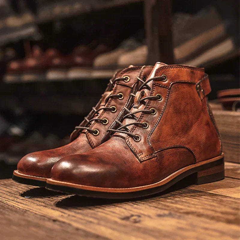 Fanum | Scarpe Retrò da Uomo a Punta Tonda