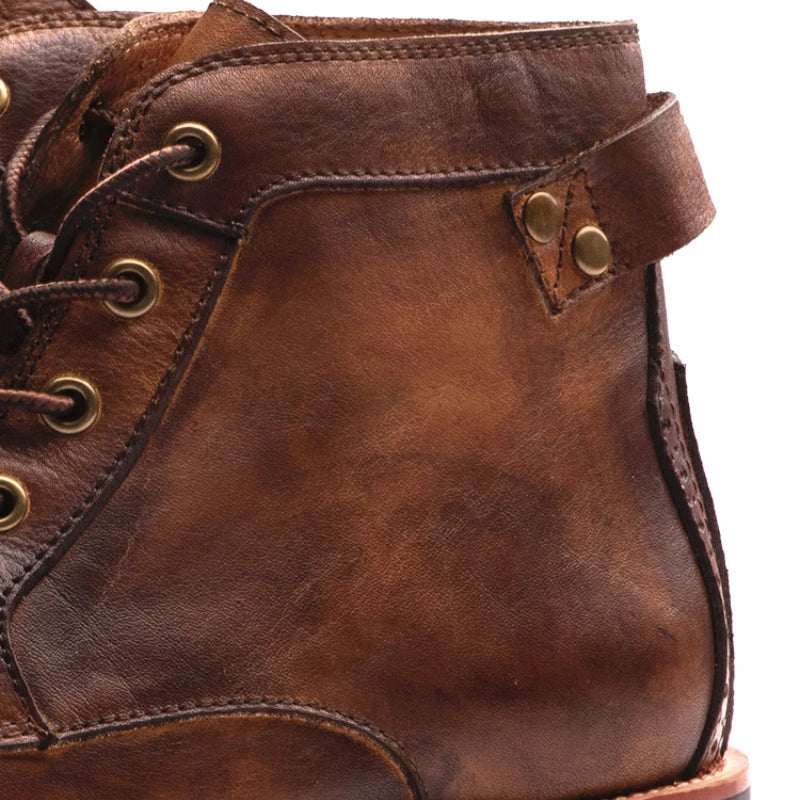 Fanum | Scarpe Retrò da Uomo a Punta Tonda