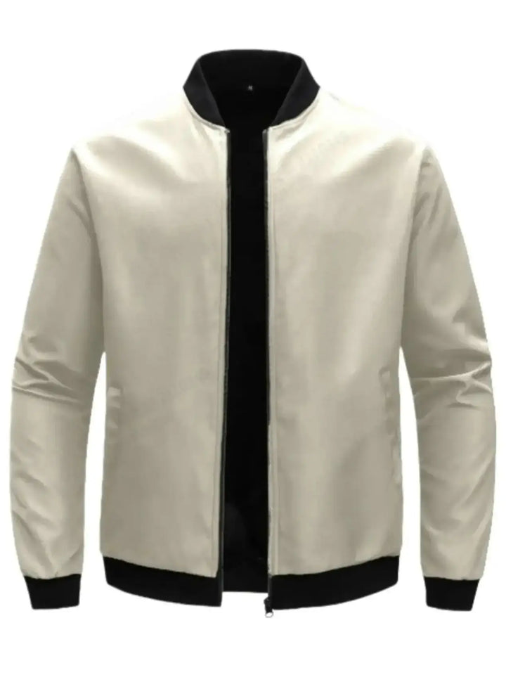 Vivo Stile | Giacca bomber slim da uomo, tinta unita e alla moda.