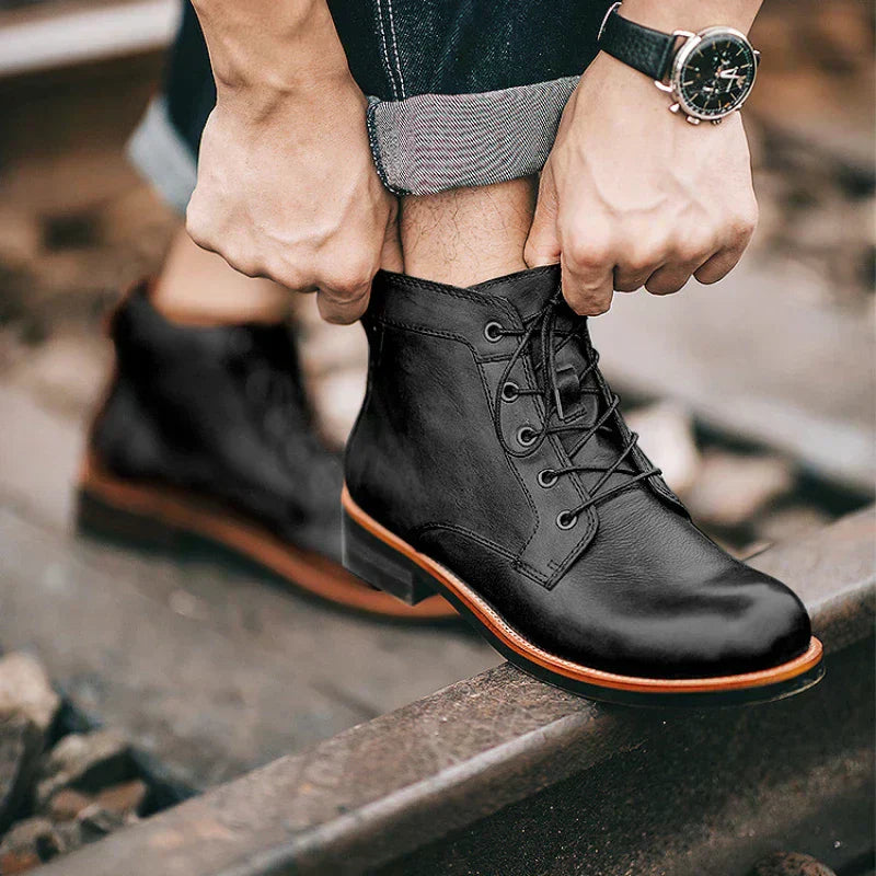 Fanum | Scarpe Retrò da Uomo a Punta Tonda