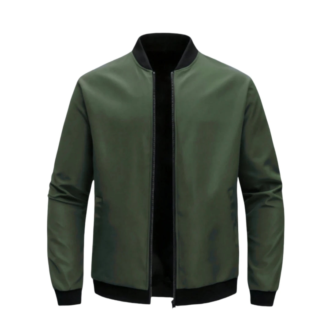 Vivo Stile | Giacca bomber slim da uomo, tinta unita e alla moda.