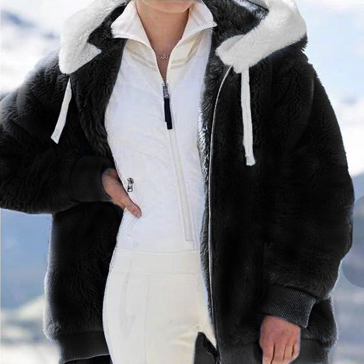🔥SVENDITA ECCEZIONALE SCONTO DEL 49%✨Giacca in pile con cappuccio e fodera in lana