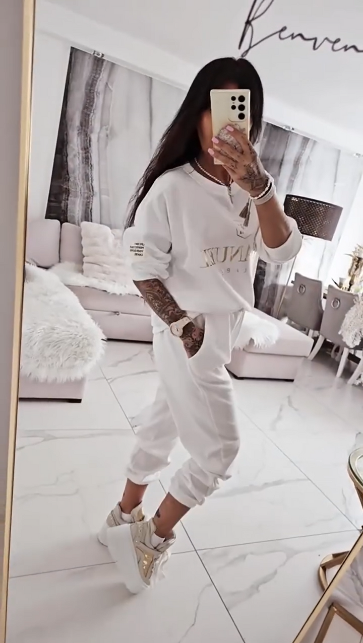 ⏳ Offerta a tempo limitato! ⏰ Set casual da donna, top stampato e pantaloni larghi