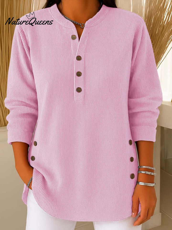 Maglione da donna in maglia a tinta unita, vestibilità ampia, a maniche lunghe