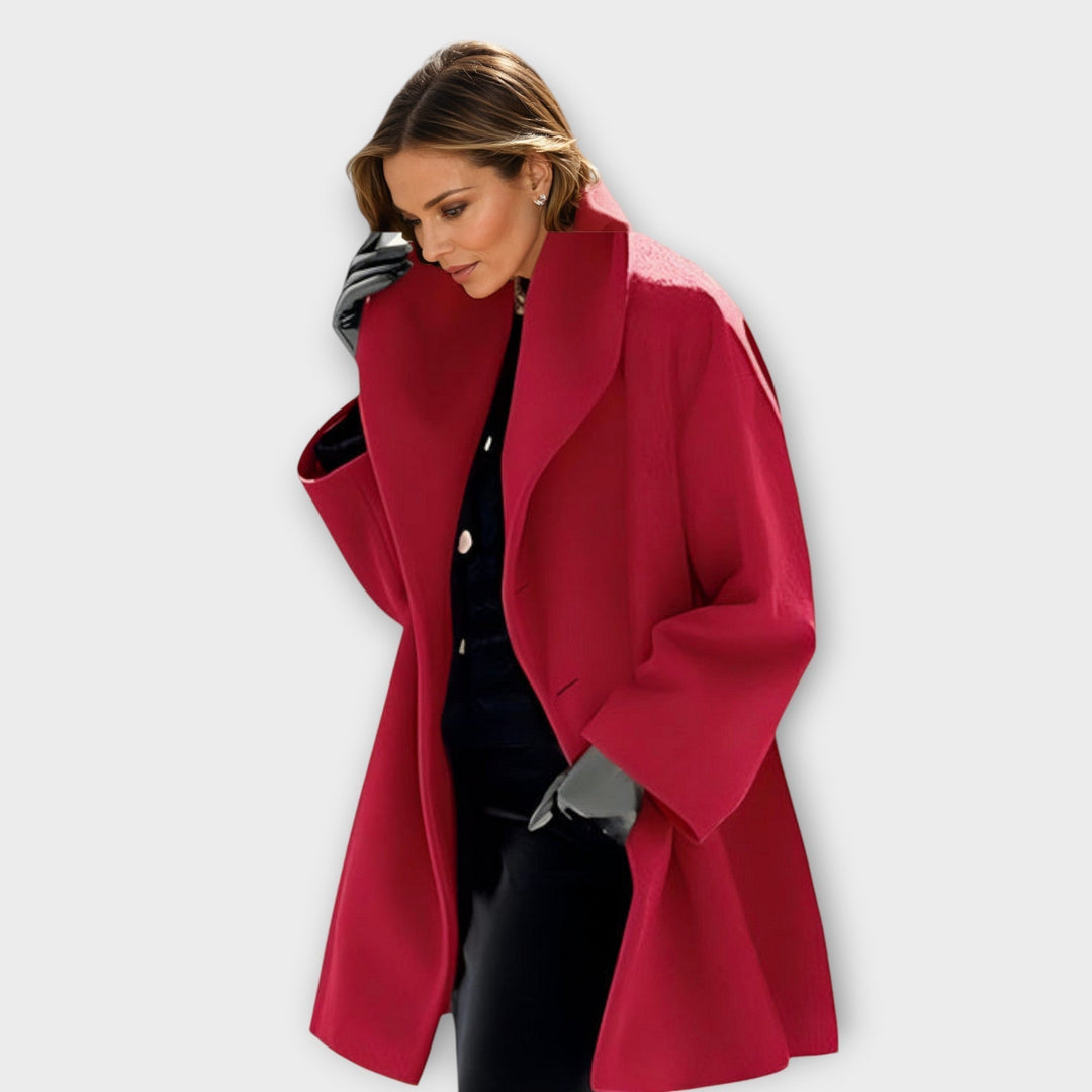 Elegante cappotto di lana per l'autunno e l'inverno