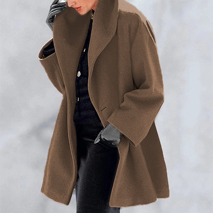 Elegante cappotto di lana per l'autunno e l'inverno