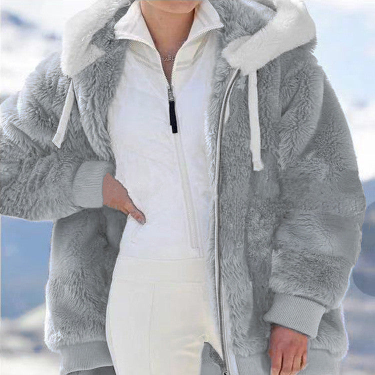 🔥SVENDITA ECCEZIONALE SCONTO DEL 49%✨Giacca in pile con cappuccio e fodera in lana