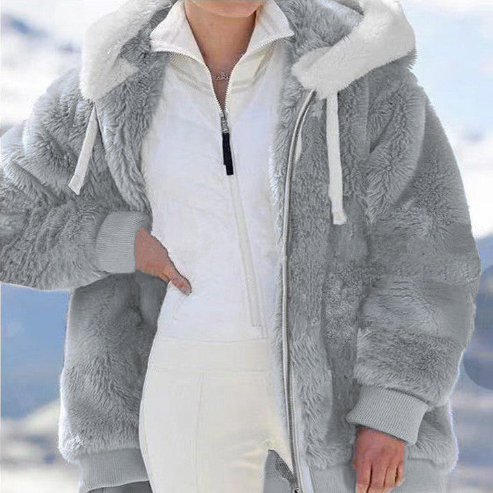 🔥SVENDITA ECCEZIONALE SCONTO DEL 49%✨Giacca in pile con cappuccio e fodera in lana