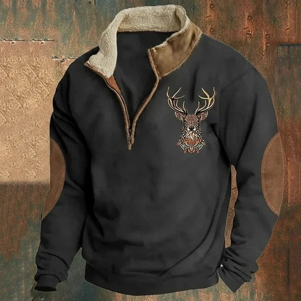 Arthur | Maglione con motivo di cervo nordico