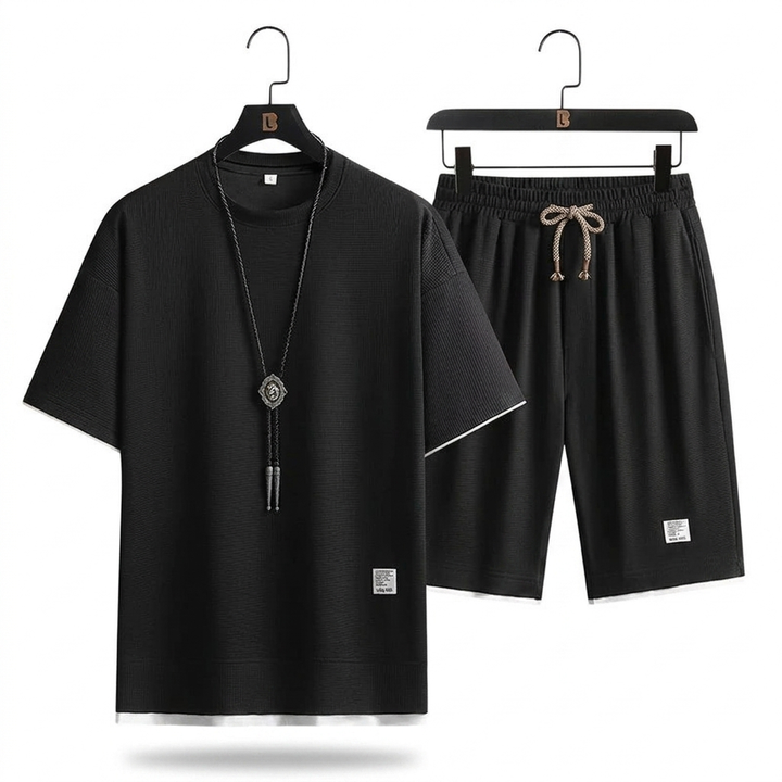 Vivo Stile | Completo Uomo T-Shirt e Bermuda in Waffle